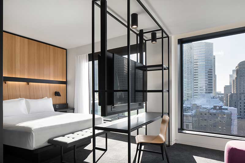 Hotel Room With Downtown Montreal View