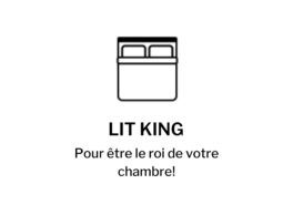 Lit King size Chambre Hôtel Monville 